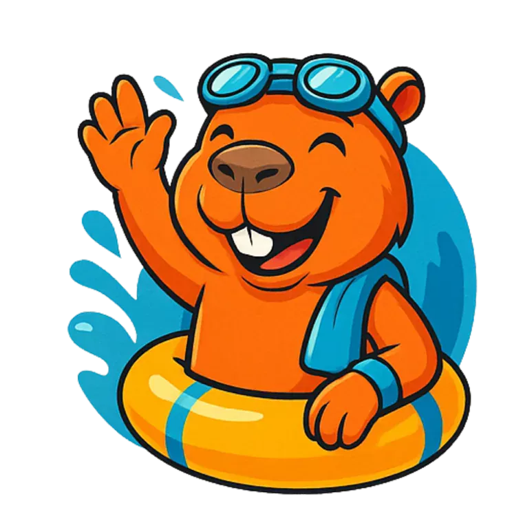 Caypysplash, a capivara mascote